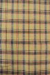 Photo5: O0718B Vintage Japanese kimono   Beige TSUMUGI pongee for women / Silk. Plaid Checks   (Grade D) (5)