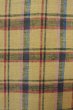 Photo7: O0718B Vintage Japanese kimono   Beige TSUMUGI pongee for women / Silk. Plaid Checks   (Grade D) (7)