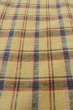 Photo9: O0718B Vintage Japanese kimono   Beige TSUMUGI pongee for women / Silk. Plaid Checks   (Grade D) (9)
