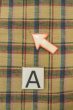 Photo14: O0718B Vintage Japanese kimono   Beige TSUMUGI pongee for women / Silk. Plaid Checks   (Grade D) (14)