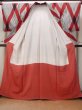 Photo2: O0718D Vintage Japanese kimono   Gray ORI woven for women / Silk. Geometrical pattern,   (Grade D) (2)
