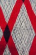 Photo4: O0718D Vintage Japanese kimono   Gray ORI woven for women / Silk. Geometrical pattern,   (Grade D) (4)