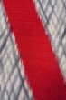 Photo7: O0718D Vintage Japanese kimono   Gray ORI woven for women / Silk. Geometrical pattern,   (Grade D) (7)