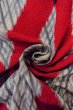 Photo11: O0718D Vintage Japanese kimono   Gray ORI woven for women / Silk. Geometrical pattern,   (Grade D) (11)
