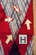 Photo21: O0718D Vintage Japanese kimono   Gray ORI woven for women / Silk. Geometrical pattern,   (Grade D) (21)
