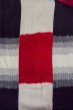 Photo3: O0718E Vintage Japanese kimono   Multi Color ORI woven for women / Silk. Plaid Checks   (Grade C) (3)