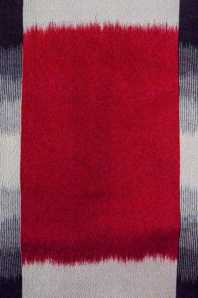 Photo7: O0718E Vintage Japanese kimono   Multi Color ORI woven for women / Silk. Plaid Checks   (Grade C) (7)