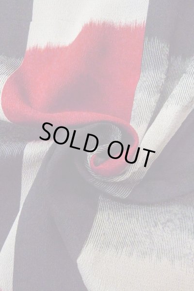Photo11: O0718E Vintage Japanese kimono   Multi Color ORI woven for women / Silk. Plaid Checks   (Grade C) (11)