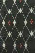 Photo4: O0718F Vintage Japanese kimono   Black ORI woven for women / Silk. Lozenges   (Grade B) (4)