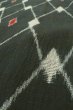 Photo8: O0718F Vintage Japanese kimono   Black ORI woven for women / Silk. Lozenges   (Grade B) (8)