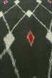 Photo9: O0718F Vintage Japanese kimono   Black ORI woven for women / Silk. Lozenges   (Grade B) (9)