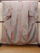 Photo1: O0718G Vintage Japanese kimono   Gray ORI woven for women / Silk. Gradation,   (Grade C) (1)