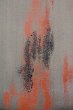 Photo5: O0718G Vintage Japanese kimono   Gray ORI woven for women / Silk. Gradation,   (Grade C) (5)