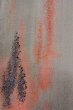 Photo7: O0718G Vintage Japanese kimono   Gray ORI woven for women / Silk. Gradation,   (Grade C) (7)