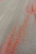 Photo8: O0718G Vintage Japanese kimono   Gray ORI woven for women / Silk. Gradation,   (Grade C) (8)