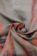 Photo11: O0718G Vintage Japanese kimono   Gray ORI woven for women / Silk. Gradation,   (Grade C) (11)