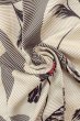 Photo11: O0718H Vintage Japanese kimono   Gray ORI woven for women / Silk. Flower, More damages  (Grade D) (11)