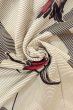 Photo12: O0718H Vintage Japanese kimono   Gray ORI woven for women / Silk. Flower, More damages  (Grade D) (12)