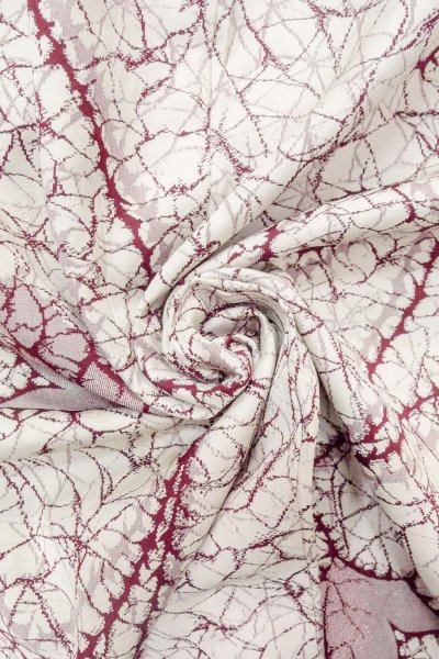 Photo11: O0718I Vintage Japanese kimono   White ORI woven for women / Silk. Rose,   (Grade C) (11)
