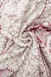 Photo12: O0718I Vintage Japanese kimono   White ORI woven for women / Silk. Rose,   (Grade C) (12)