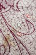 Photo17: O0718I Vintage Japanese kimono   White ORI woven for women / Silk. Rose,   (Grade C) (17)
