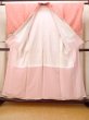 Photo2: O0718J Vintage Japanese kimono  Light Coral ORI woven for women / Silk. Flower,   (Grade B) (2)