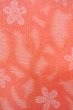 Photo7: O0718J Vintage Japanese kimono  Light Coral ORI woven for women / Silk. Flower,   (Grade B) (7)