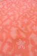 Photo9: O0718J Vintage Japanese kimono  Light Coral ORI woven for women / Silk. Flower,   (Grade B) (9)