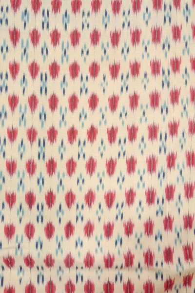 Photo4: O0718L Vintage Japanese kimono   White ORI woven for women / Silk. Geometrical pattern,   (Grade B) (4)