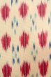Photo7: O0718L Vintage Japanese kimono   White ORI woven for women / Silk. Geometrical pattern,   (Grade B) (7)