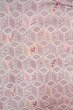 Photo3: O0718M Vintage Japanese kimono   Ivory ORI woven for women / Silk. Flower,   (Grade C) (3)