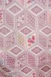 Photo5: O0718M Vintage Japanese kimono   Ivory ORI woven for women / Silk. Flower,   (Grade C) (5)