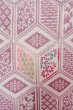 Photo6: O0718M Vintage Japanese kimono   Ivory ORI woven for women / Silk. Flower,   (Grade C) (6)