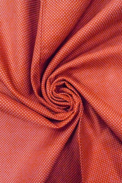 Photo10: O0718N Vintage Japanese kimono  Vivid Vermilion ORI woven for women / Silk. Cross   (Grade A) (10)