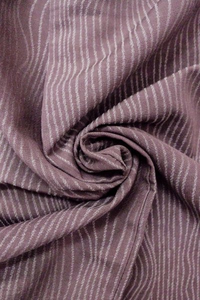Photo10: O0718P Vintage Japanese kimono  Grayish Purple ORI woven for women / Silk. Wood grain pattern   (Grade B) (10)
