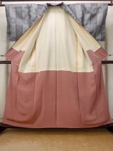 Photo2: O0718Q Vintage Japanese kimono   Black ORI woven for women / Silk. Line,   (Grade A) (2)