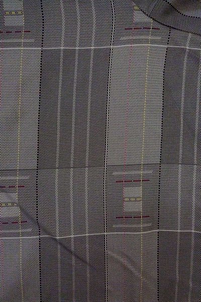 Photo3: O0718Q Vintage Japanese kimono   Black ORI woven for women / Silk. Line,   (Grade A) (3)