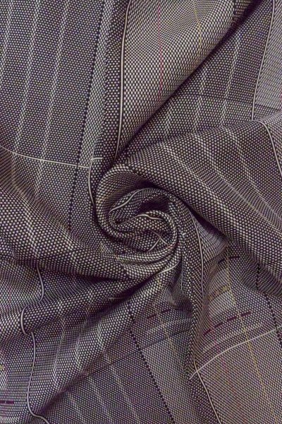 Photo12: O0718Q Vintage Japanese kimono   Black ORI woven for women / Silk. Line,   (Grade A) (12)