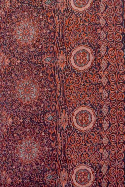 Photo4: O0718R Antique Japanese kimono   Black ORI woven for women / Silk. Chinz pattern   (Grade B) (4)