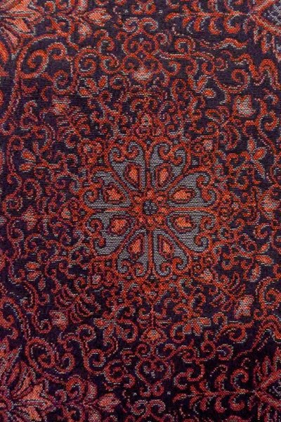 Photo5: O0718R Antique Japanese kimono   Black ORI woven for women / Silk. Chinz pattern   (Grade B) (5)