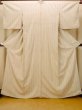 Photo1: O0718S Vintage Japanese kimono   Ivory ORI woven for women / Silk. Lozenges,   (Grade B) (1)