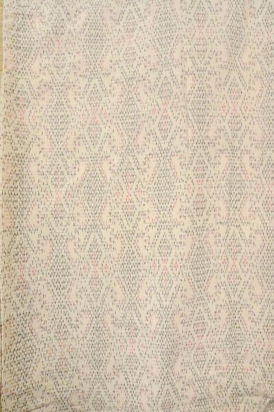 Photo4: O0718S Vintage Japanese kimono   Ivory ORI woven for women / Silk. Lozenges,   (Grade B) (4)