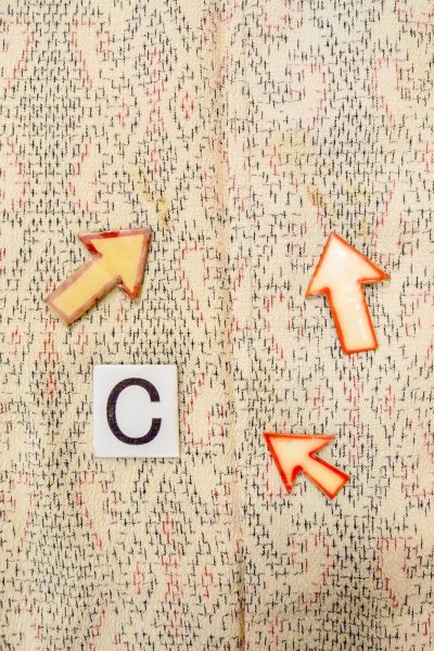 Photo16: O0718S Vintage Japanese kimono   Ivory ORI woven for women / Silk. Lozenges,   (Grade B) (16)