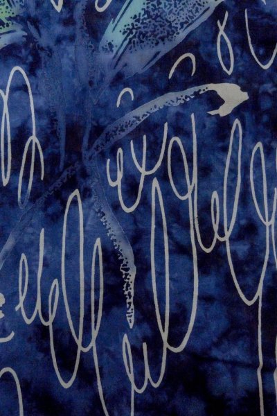 Photo6: O0718T Vintage Japanese kimono   Indigo Blue Pour Dyed Yukata for women / Cotton. Flower,   (Grade B) (6)