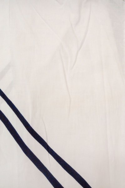 Photo3: O0718U Vintage Japanese kimono   White YUKATA summer(made in Japan) for women / Cotton. Line "Eba-pattern"  (Grade C) (3)