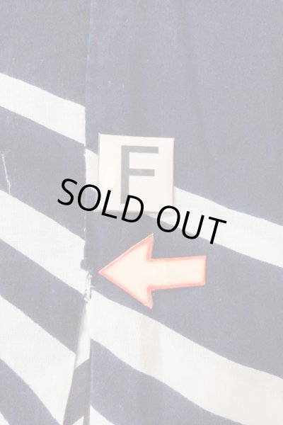 Photo19: O0718U Vintage Japanese kimono   White YUKATA summer(made in Japan) for women / Cotton. Line "Eba-pattern"  (Grade C) (19)