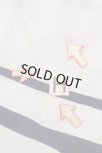 Photo21: O0718U Vintage Japanese kimono   White YUKATA summer(made in Japan) for women / Cotton. Line "Eba-pattern"  (Grade C) (21)