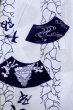 Photo4: O0718V Vintage Japanese kimono   White YUKATA summer(made in Japan) for women / Cotton. KIRI paulownia, Osaka castle motif  (Grade C) (4)