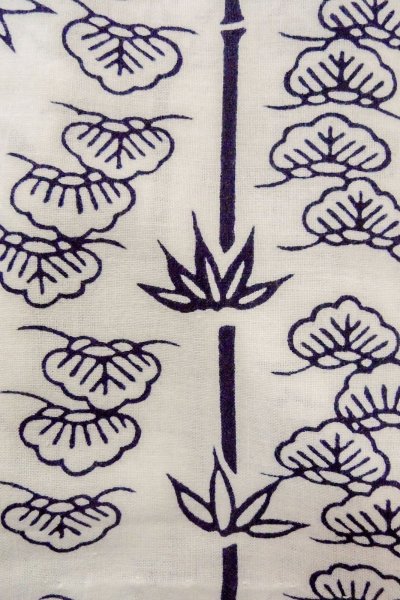 Photo6: O0718W Vintage Japanese kimono   White YUKATA summer(made in Japan) for women / Cotton. Camellia,   (Grade C) (6)