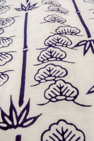 Photo9: O0718W Vintage Japanese kimono   White YUKATA summer(made in Japan) for women / Cotton. Camellia,   (Grade C) (9)